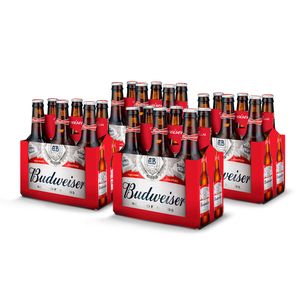 4 Sixpacks Budweiser Botella (343ml)
