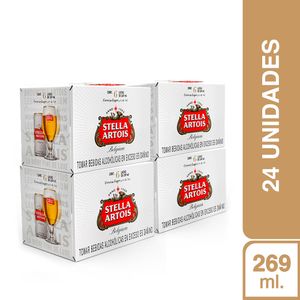 4 Sixpacks Stella Artois Lata (269ml)